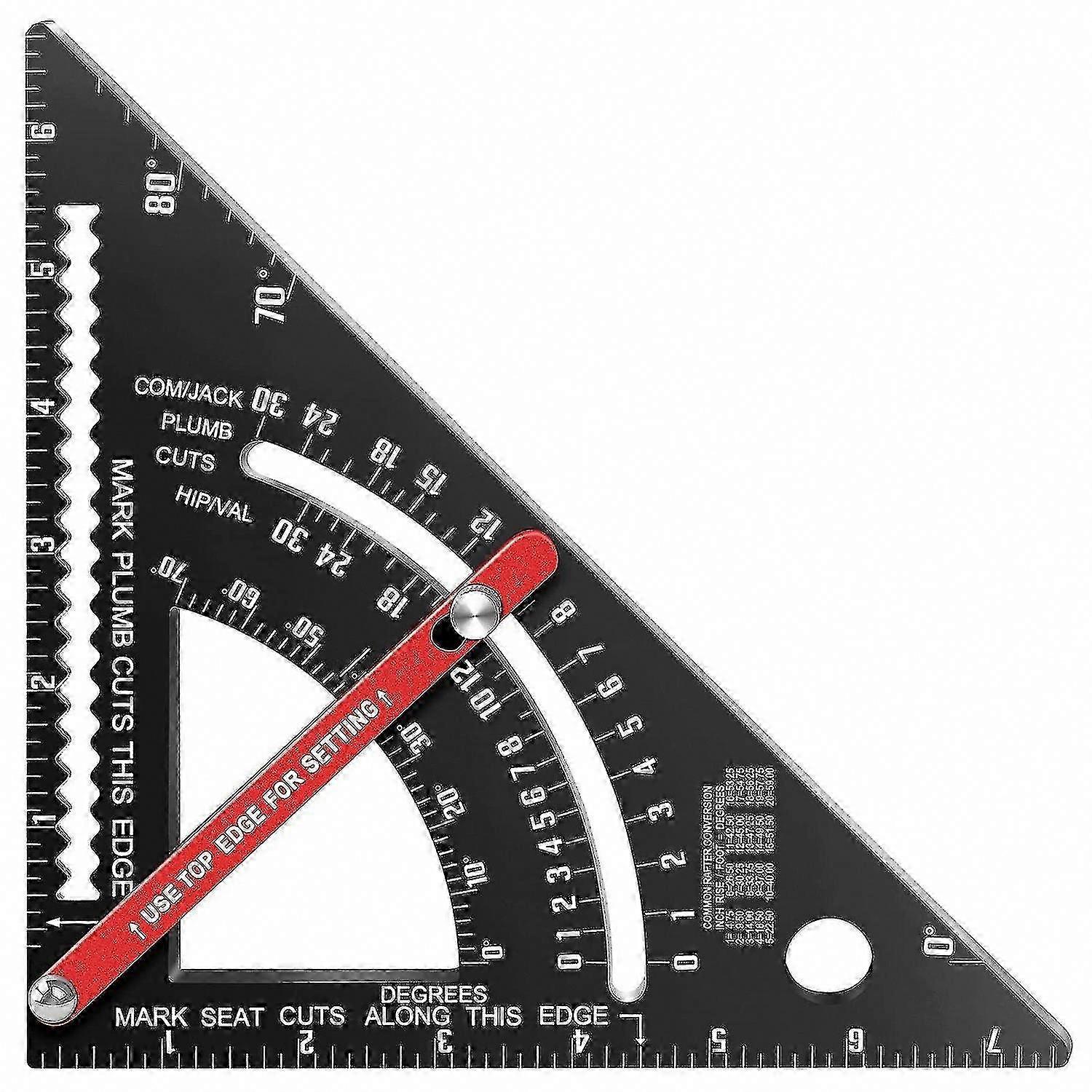 Aluminum Alloy Triangular Ruler for Carpentry, Engineering, and Roofing Applications