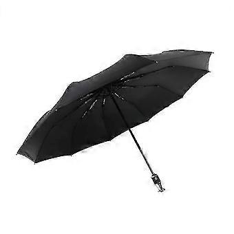 10 Bone Heavy Duty Rain Windproof Auto Logo Umbrella, Compact & Foldable for Car Use