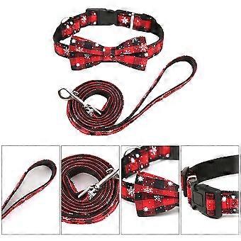 Pet Neck Chain Xmas Collar for Christmas 2Pcs Dog Bow Ties