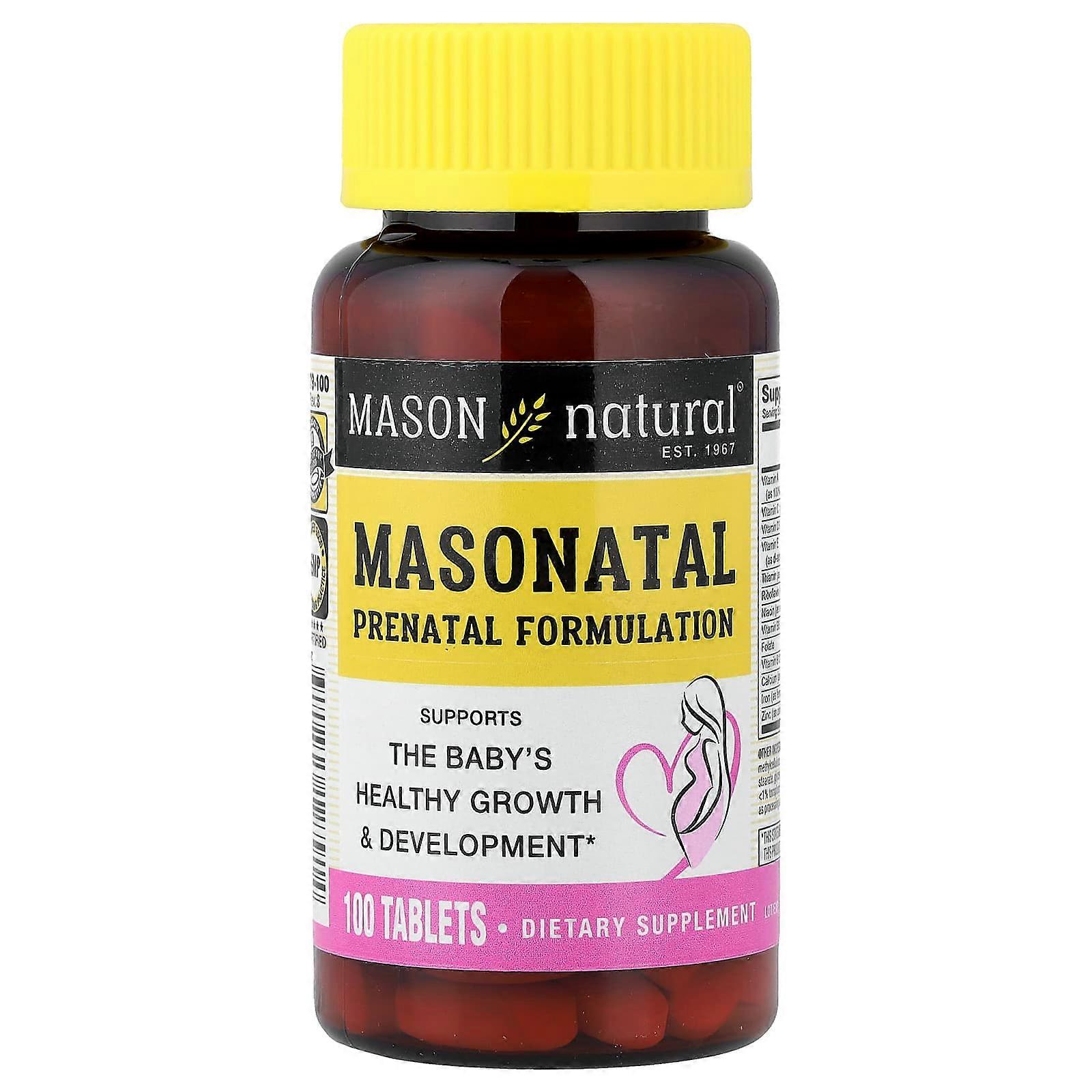 Mason Natural, Masonatal Prenatal Formulation, 100 Tablets
