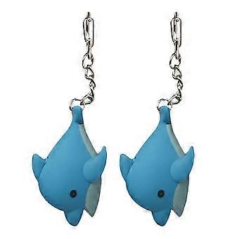 Light Keychain Cartoon Key Chain Friends Blue 6x3.8cm Glowing 2Pack