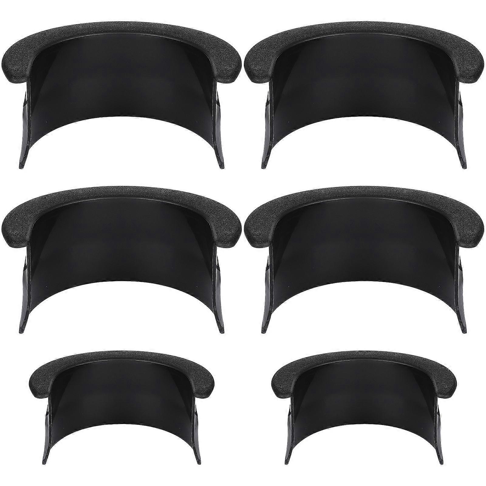 Plastic Pocket Liner for Billiards Table Use Black 6Pcs Set