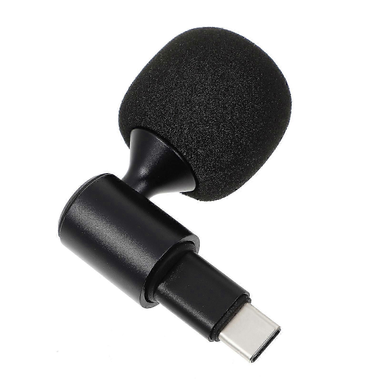 Bendable Black Live Streaming Microphone Type-C Microphone 1Pcs