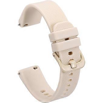 HARFINGTON Silikon-Uhrenarmbänder, weiche Schnellverschluss-Uhrenarmbänder, Ersatz-Sportarmbänder mit Edelstahlschließe