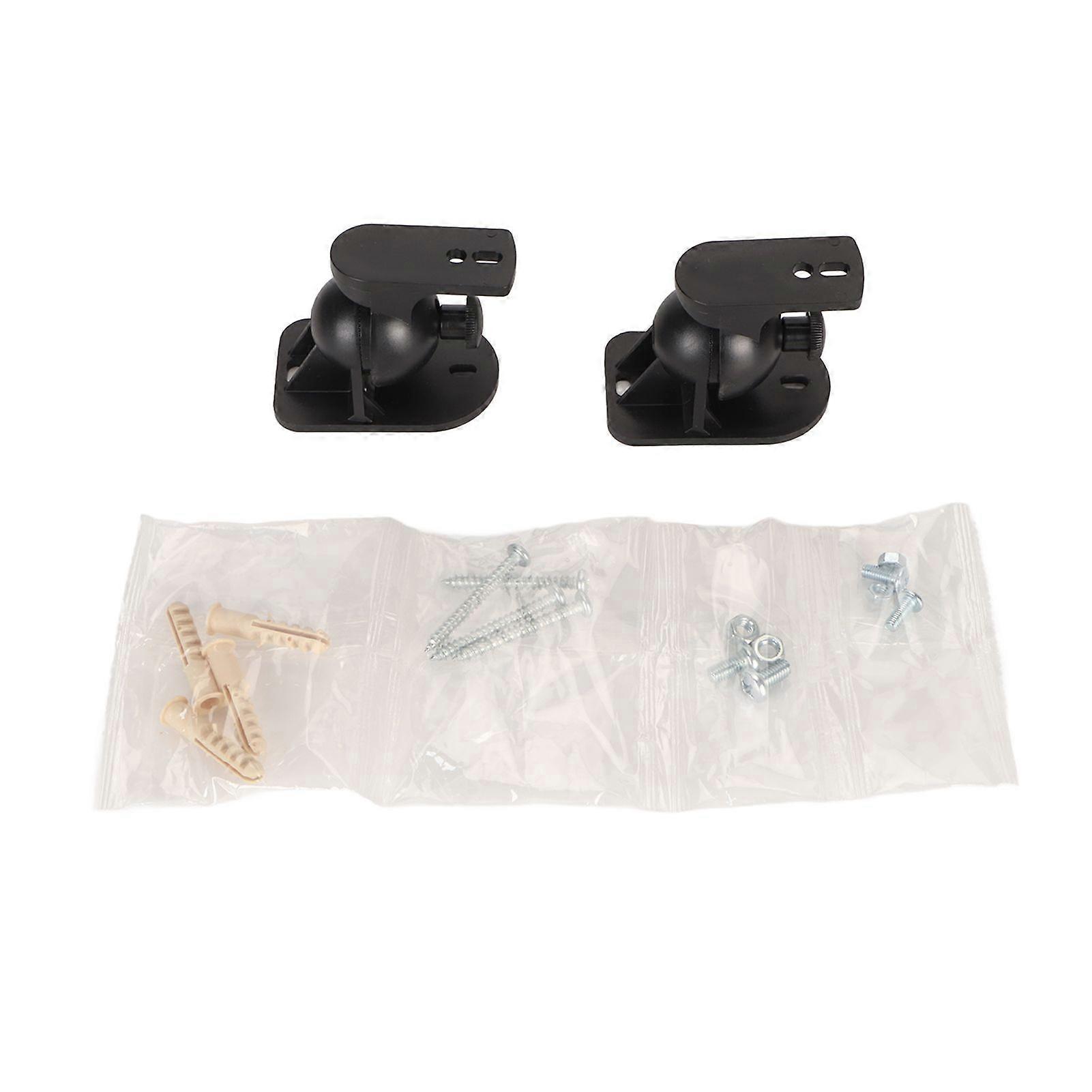 1 Pair Speaker Wall Mount Plastic Angle Adjustable Speaker Wall Bracket Shelf for School Studio Office