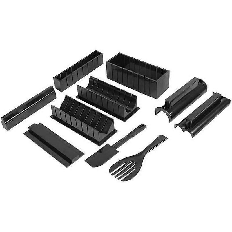 Sushi Mold Set 10 pezzi Sushi Tool Set-Nero