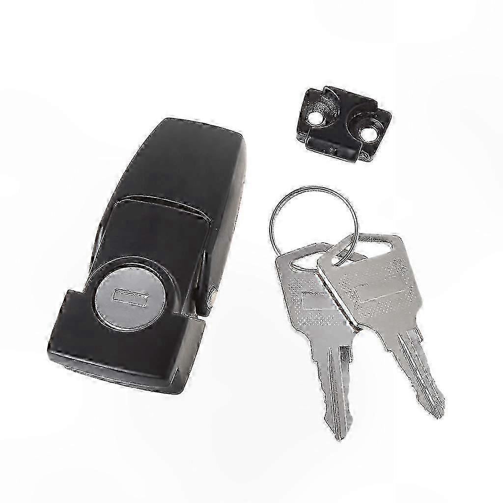 Coated Metal Door Buckle with Key, Practical Home Security Accessory