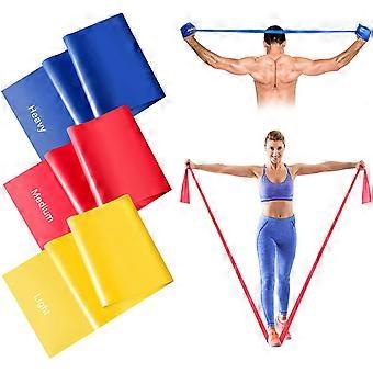 Resistance Bands Set,  1.5M Skin-Friendly Exercise Bands with 3 Resistance Levels, Workout Resistance Bands Set for Women and Men