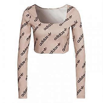 Adidas Originals Womens/Ladies Square Neck Crop Top z długim rękawem i kwadratowym dekoltem
