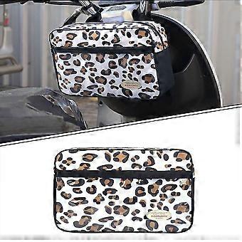 RZAHUAHU 5L Motocicleta Bicicleta Eléctrica Scooter Bolsa de Almacenamiento de Manillar Bolsa para colgar Bicicleta - Estampado de Leopardo