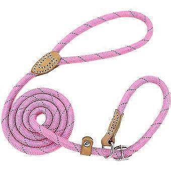 Dog Lasso Training Leash Reflective Leash Leash For Small, Medium, Large And Extra Heavy Dogs - 1.5cm Diameter X 120cm Long (pink)