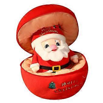 Soft Cartoon Santa Claus Plush Toy Doll with Apple-Shaped Case  Stuffed Christmas Decoration, Cute Holiday Plush Figure for Kids, Festive Seasonal Orn