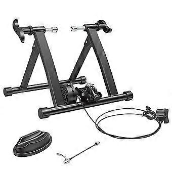 Magnetic Bike Trainer for 26-28″ & 700C – 6-Level Resistance Indoor Stand with Quick Release & Riser Block