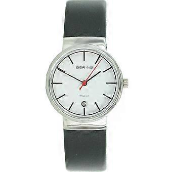 Bering ladies slim watch clock classic - 11029-404 leather