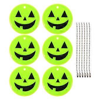 Reflective Pendant Pumpkin Cycling Hanging Decoration for 6Pcs