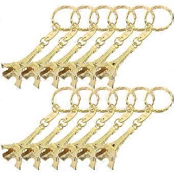 Golden Keychain Eiffel Tower Retro Pendant compatible with Decoration 60Pcs