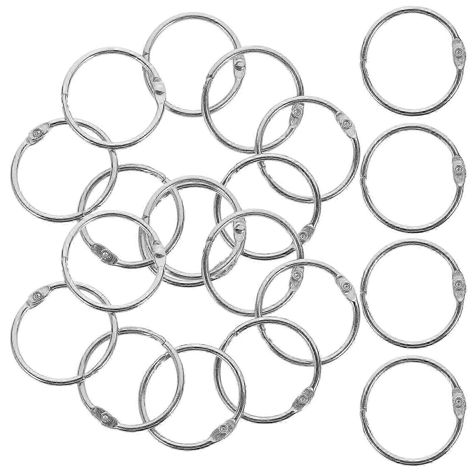 Notebook Rings Silver Binding Fastening Documents Classroom 50Pack