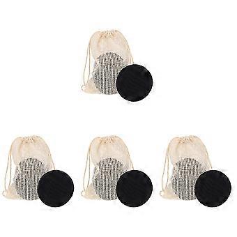 Black Makeup Remover Pads Facial Cleansing Pads 64Pcs for Girls Reusable