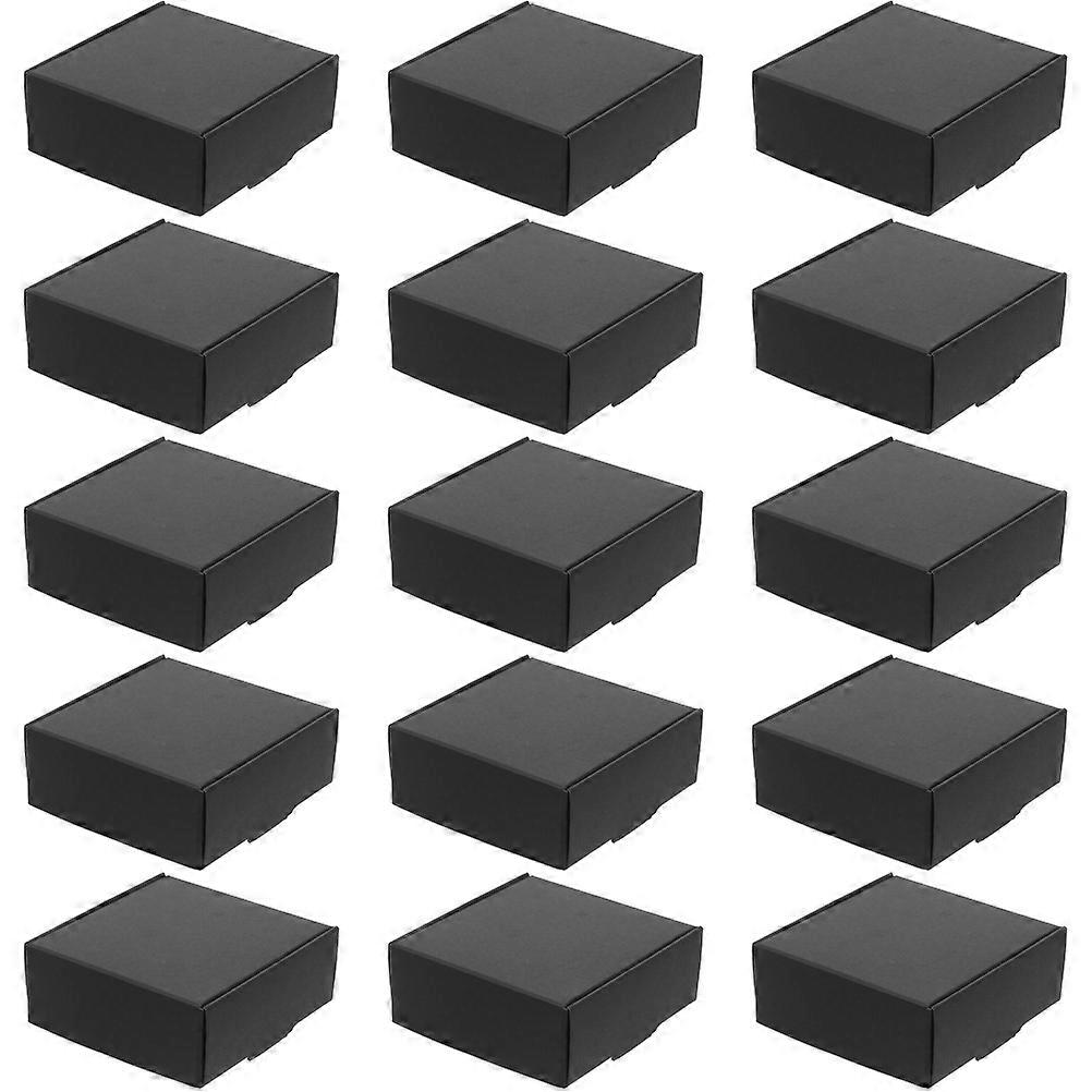 Black Paper Mailing Boxes for Storage Use 15Pcs Packing Boxes