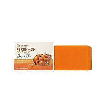 Persimmon Soap Bar for Body Odor Control - Purifying Deodorizing Body Soap with Goat Milk for Eliminating Body Odor - Skin Brightening, Natural Deodo
