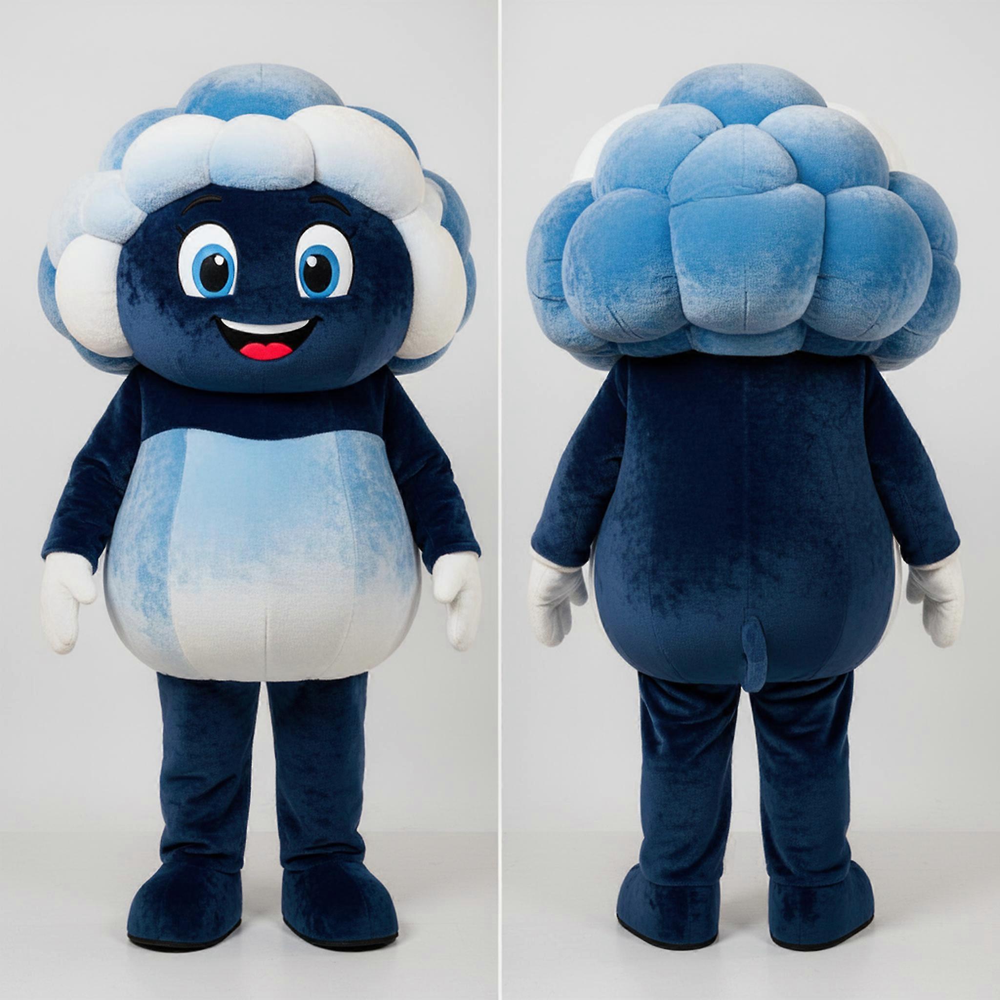 MASTICOT Navy Blue Rounded Cauliflower Mascot