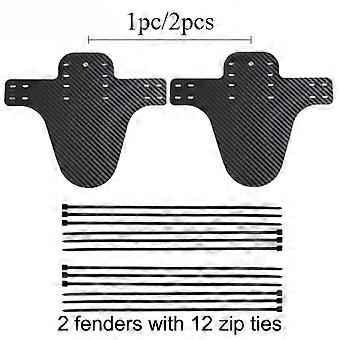 Universal Carbon Pattern Mountain Bike Mudguard Front Rear Wheel Bicycle Mud Guard for Winter Wet Weather Cycling