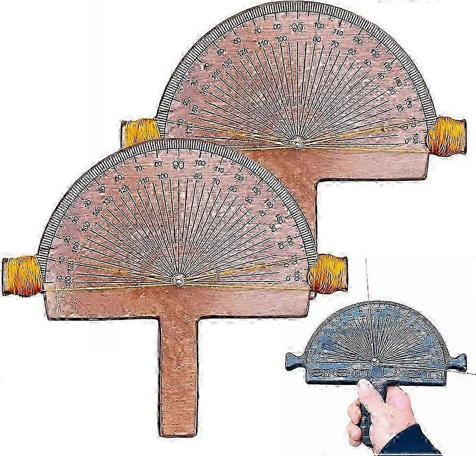 Precision Angle Finder Tool, Handcrafted Birch Wood Protractor compatible with Welding, Carpentry, DIY Projects