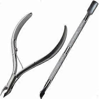 Set di rimozione delle cuticole Tronchesina per cuticole Professionale in acciaio inossidabile Longivia Spingi cuticole e tagliacuticole Cuticola Taglierina per cuticole Neonail Cuticola Scis