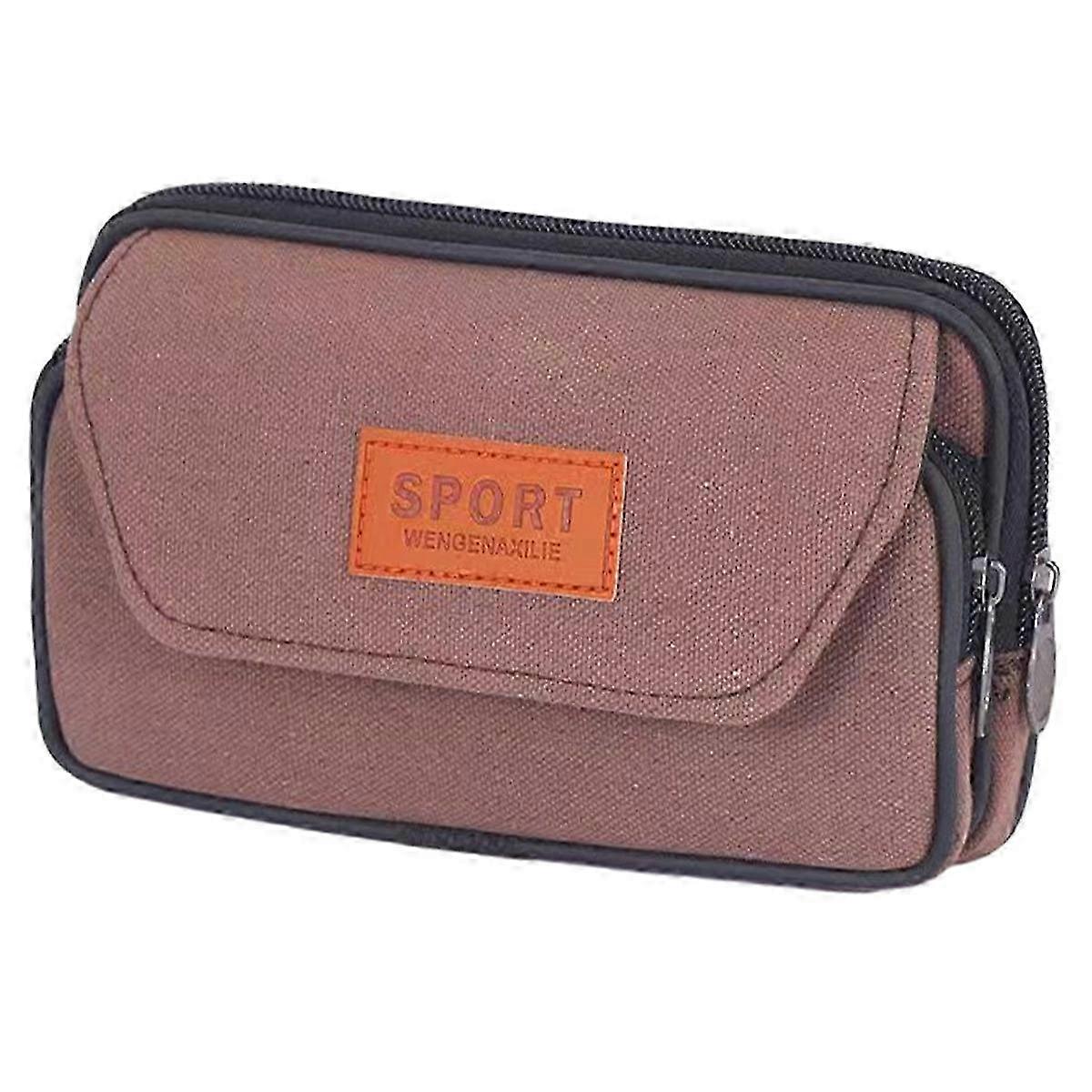 Compact Large-Capacity Canvas Waist Pack