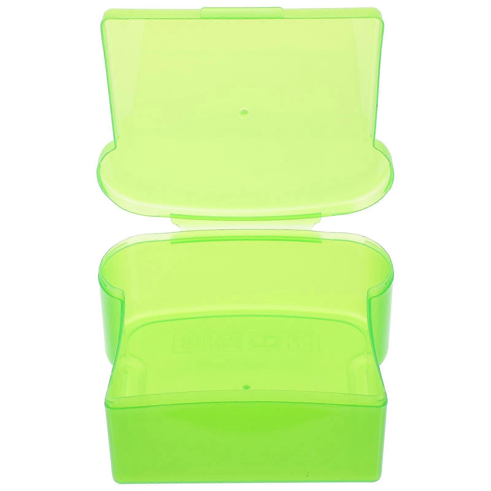 Portable Green Sandwich Box Plastic Food Storage 1 Multi-Function Holder