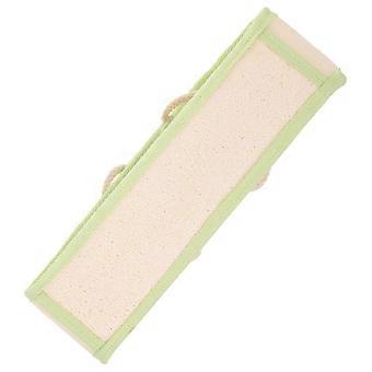 Exfoliating Back Loofah Scrubber for Shower with Nylon Pull Strap, Gentle Deep Clean Body Scrubber for Back, Legs, Light Green, 70x8x0.8 cm