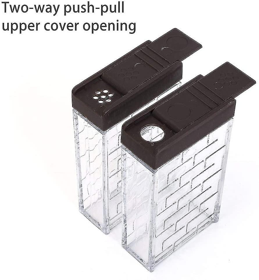 Plastic Spice Jars, Transparent Seasoning Box, Condiment Storage Container With