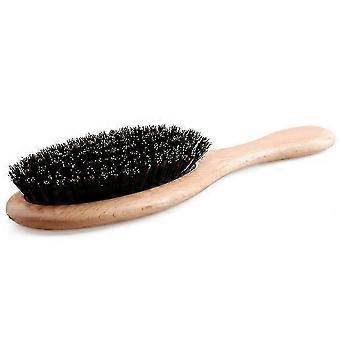 Natural Boar Bristle Wooden Paddle Hairbrush, Detangling Hair Brush compatible with All Hair Types, Stimulates Scalp compatible with Women Men Kids