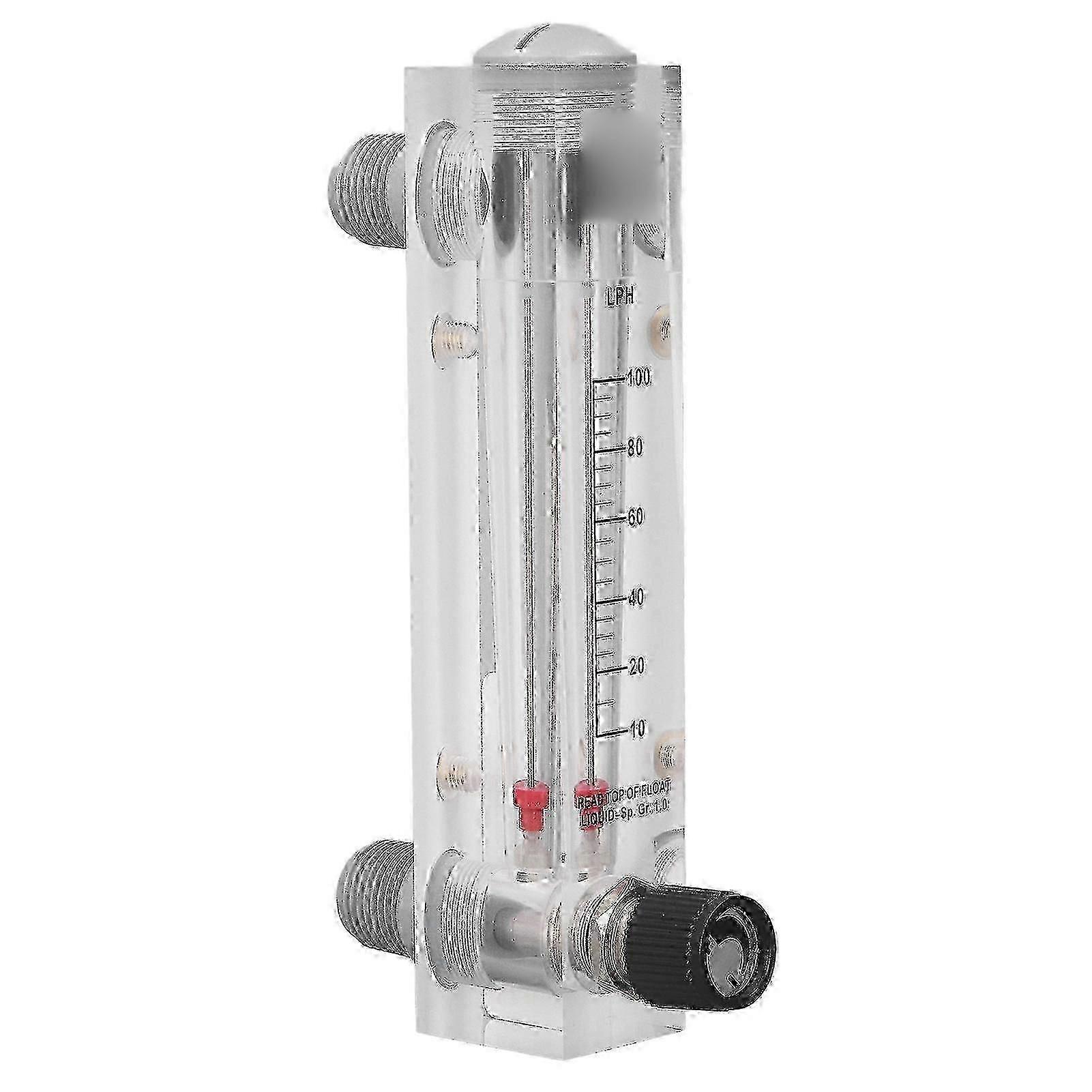 Liquid Flow Meter Adjustable Panel High Accuracy 10100LPH Acrylic Water Flowmeter