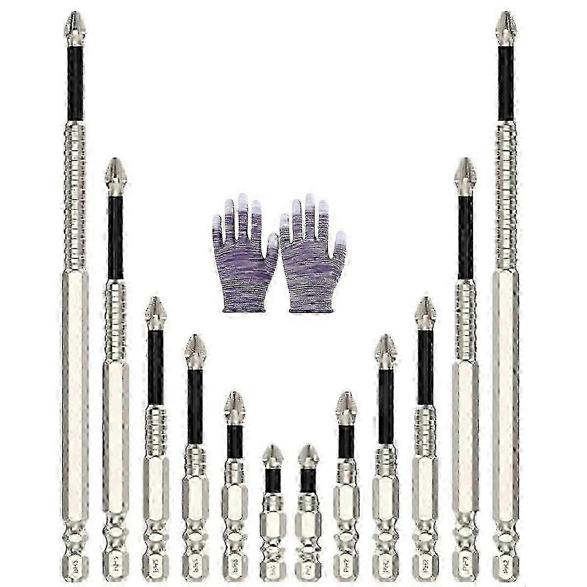 Hardpointing Screw Drill Bits High-Magnetic Set Compatible with Visulong