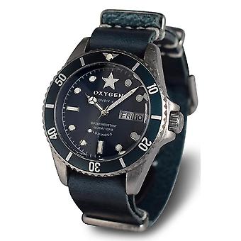 Oxygen jean 42 Quartz Analog Man Watch with EX-DV-JEA-42-NL-JE Cowskin Bracelet