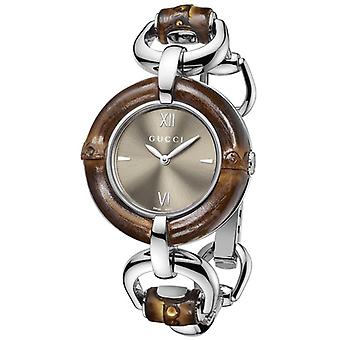 R.gucci new bamboo md pl. Quartz Analog Women's Watch with YA132403 Stainless Steel Bracelet