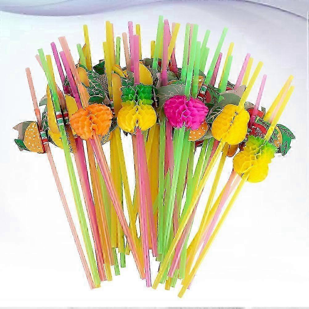 Tropical Fruit Straws 30 Pcs