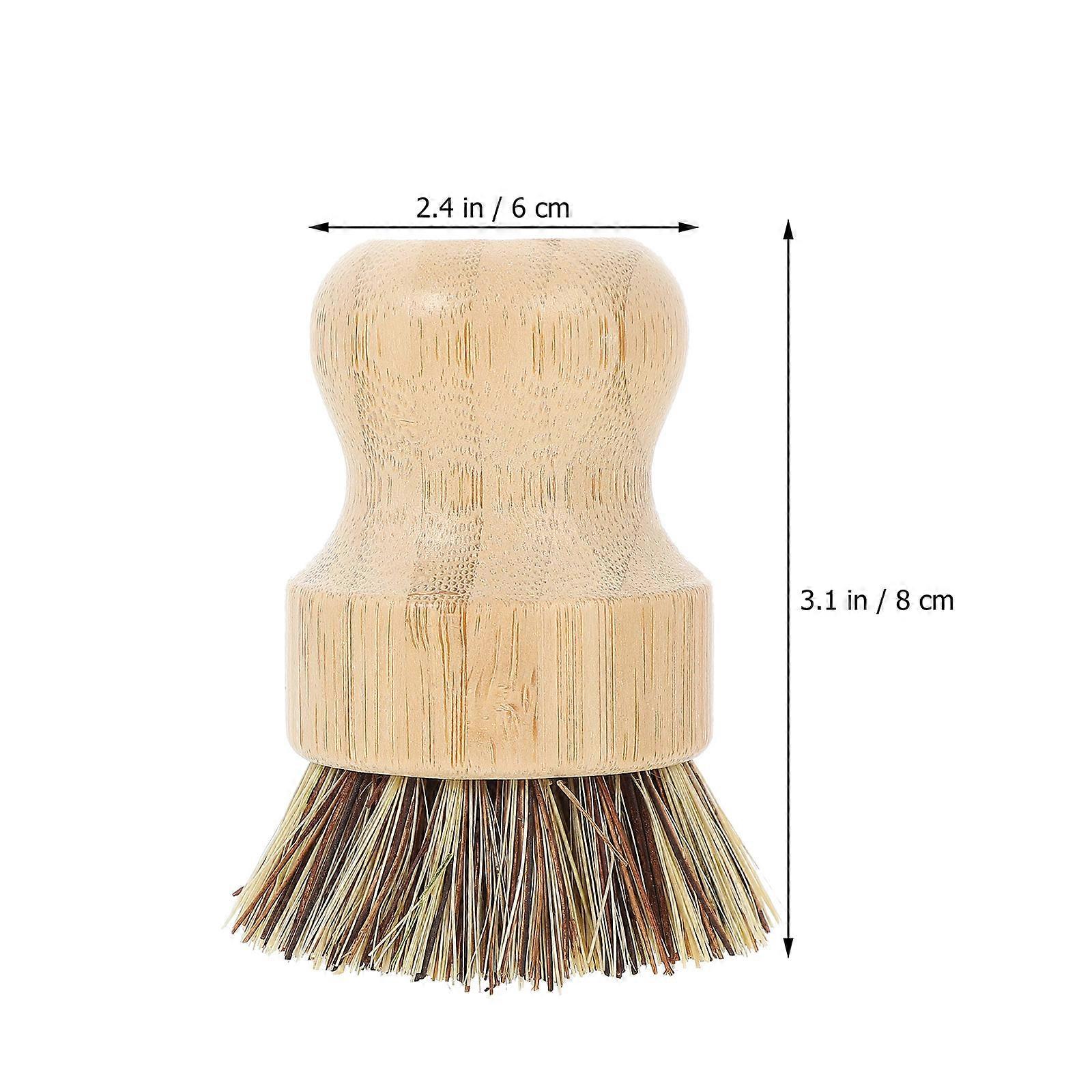 Pot Brush Bamboo Household Brush for Multi-Function Veggie Scrubber