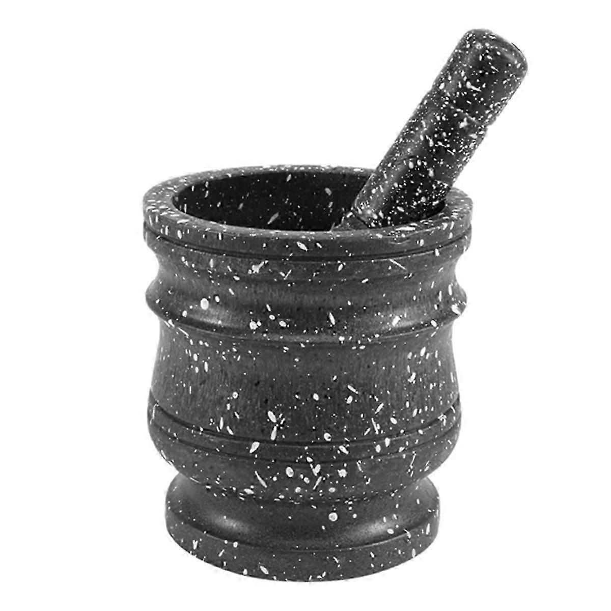 3set Pattern Pestle Set Stone Herb Spice Grinder Solid Grinder Cooking Set