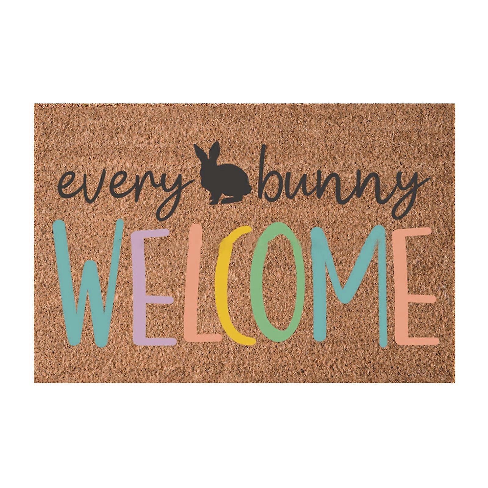 Rabbit Pattern Washable Easter Rug