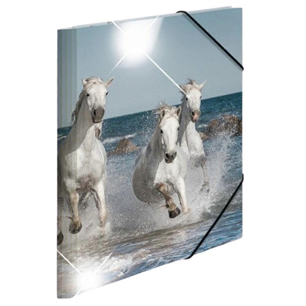 HORSE Herma Premium Quality Stylish Elasticated Glossy PP Folder A3 Animals
