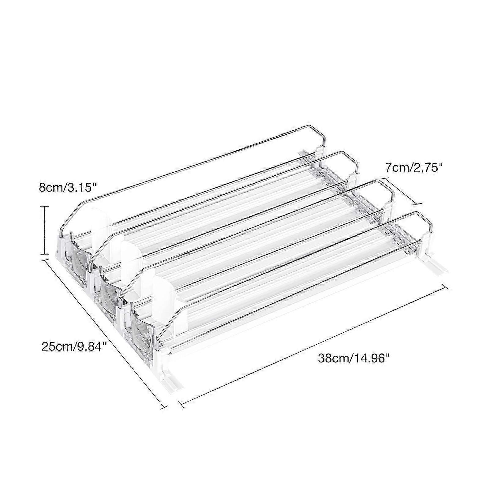 38cm White Self-Pushing Can Organizer