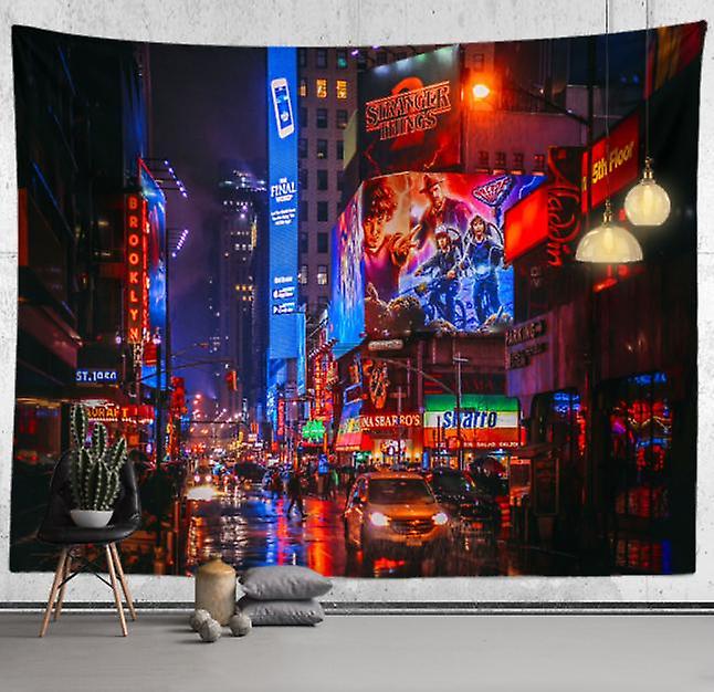 Brand New Retro Nostalgic Freeze Frame Street Scene Background Cloth Tapestry