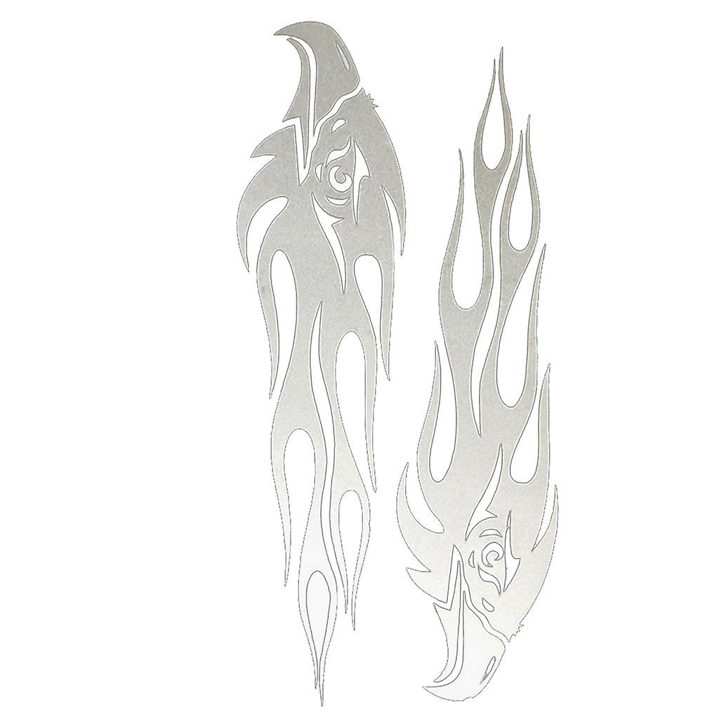 Reflective Decal Sticker Motorcycle Eagle Flame Pattern Diy Free Combination