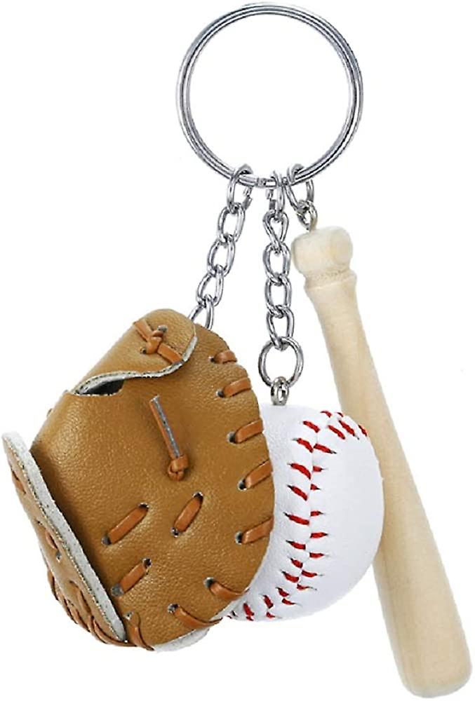 baseball keychain for boy leather for men Including hat and bat, coach gift