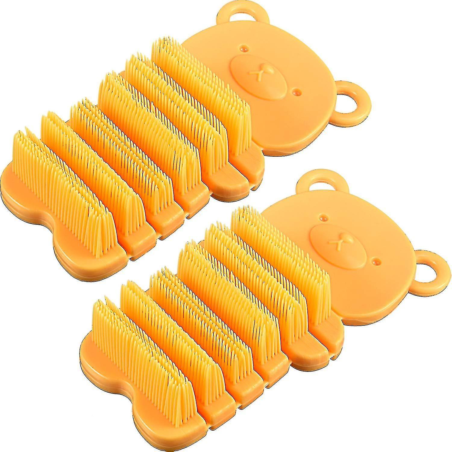 2 Pieces Kids Nail Scrubber Brush Soft Bristle Nail Brush Plastic Fingernail Brush For Kids Hand Cleaning