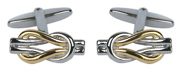 デビッド ・ ヴァン ・ ハーゲン愛ノット カフリンクス - シルバー/ゴールド