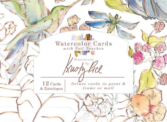 Watercolor Cards With Foil Touches by Kristy Rice Multiplecomponent retail product parts enclosed Book