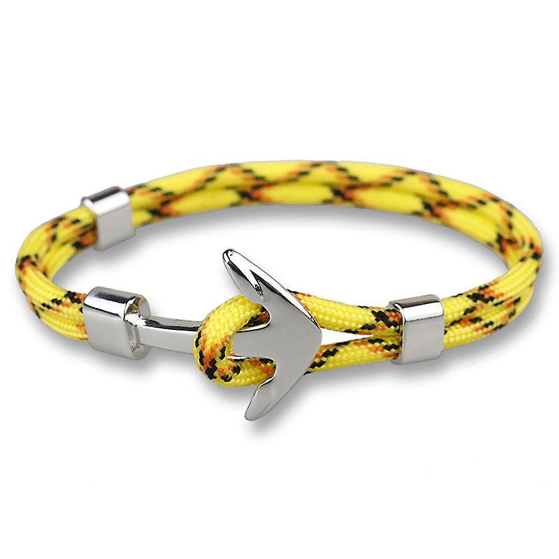 New Arrive Silver Color Alloy Anchor Bracelet Multilayer Rope Chain Pa